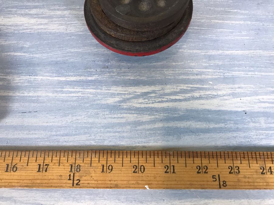 Vintage Fairbanks Cast Iron Candy Scale With Brass Toe Crow Foot Red Paint [Photo 16]
