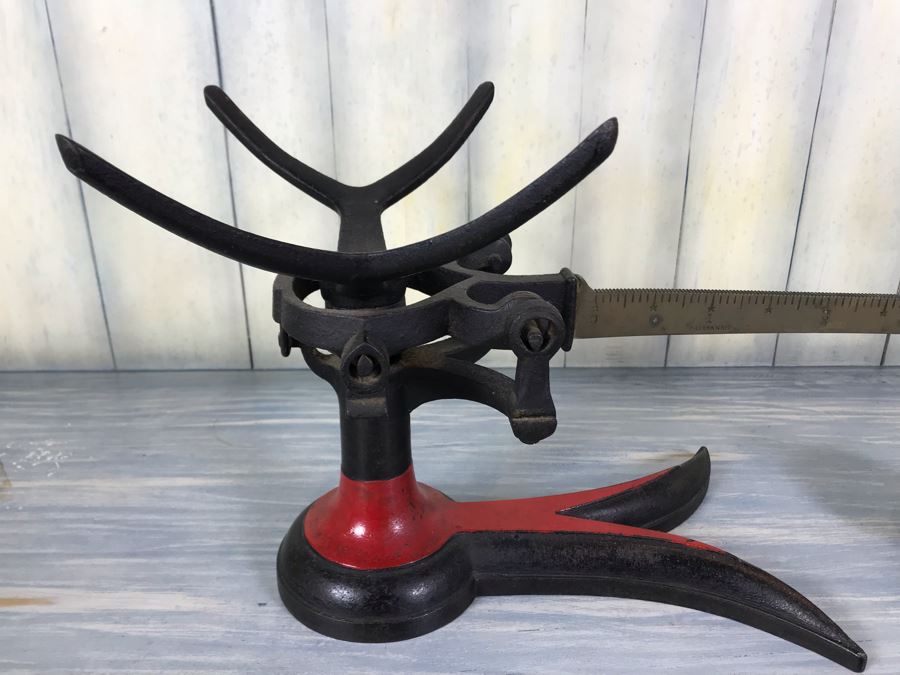 Vintage Fairbanks Cast Iron Candy Scale With Brass Toe Crow Foot Red Paint [Photo 9]
