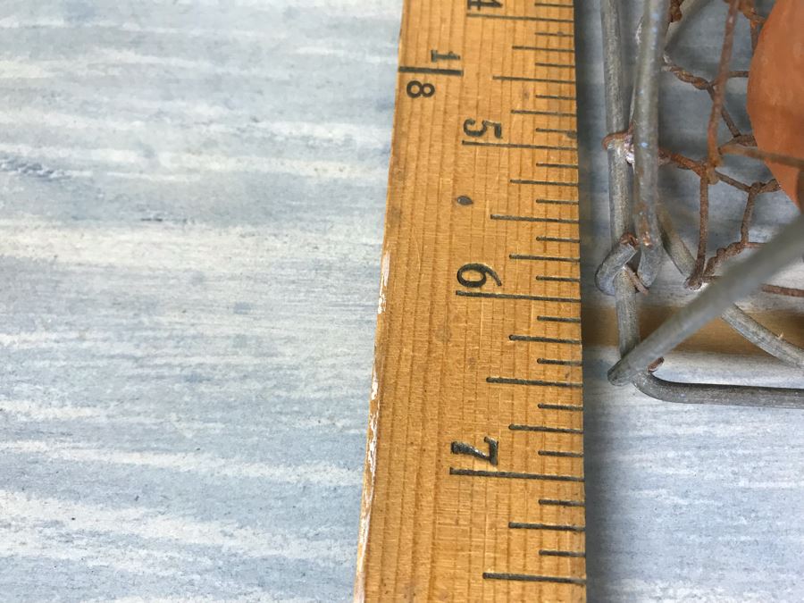 Vintage Twisted Wire Potting Gardening Basket With Flower Pots And Carrying Handle 10' X 6.5' [Photo 8]