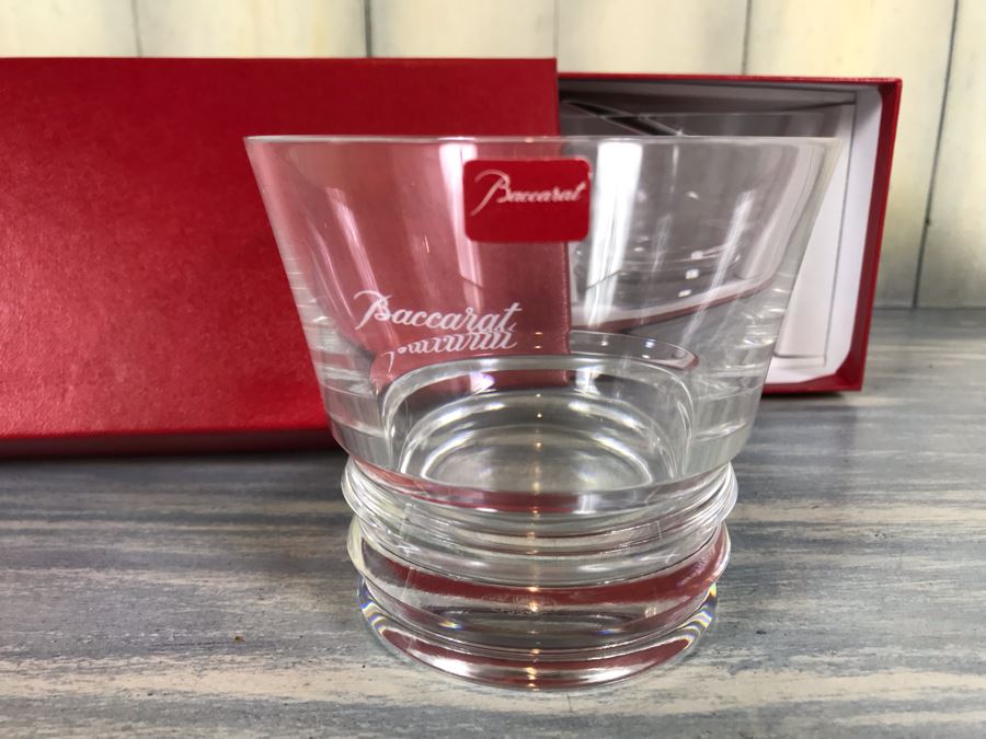 Pair Of New Baccarat Crystal Glasses In Original Box [Photo 4]