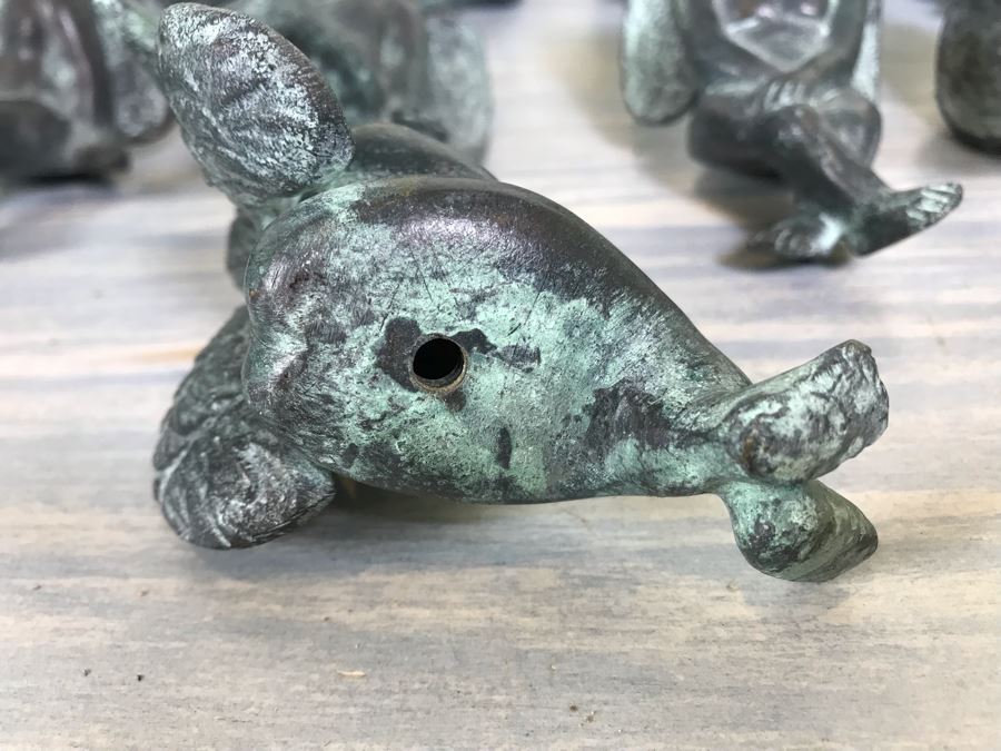 Metal Frog Sculpture And (19) Metal Cherubs [Photo 14]