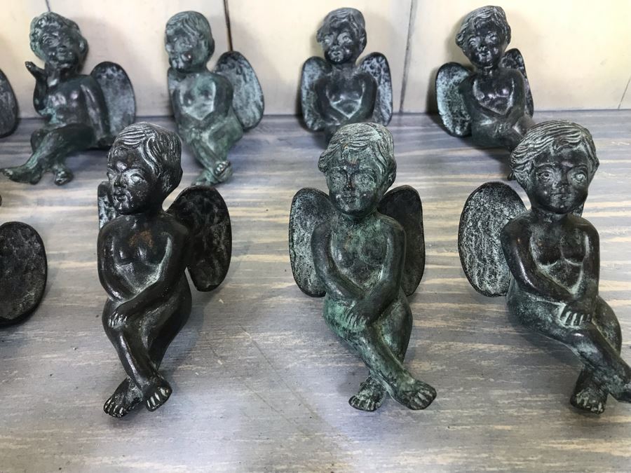 Metal Frog Sculpture And (19) Metal Cherubs [Photo 9]