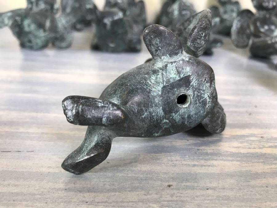 Metal Frog Sculpture And (19) Metal Cherubs [Photo 15]