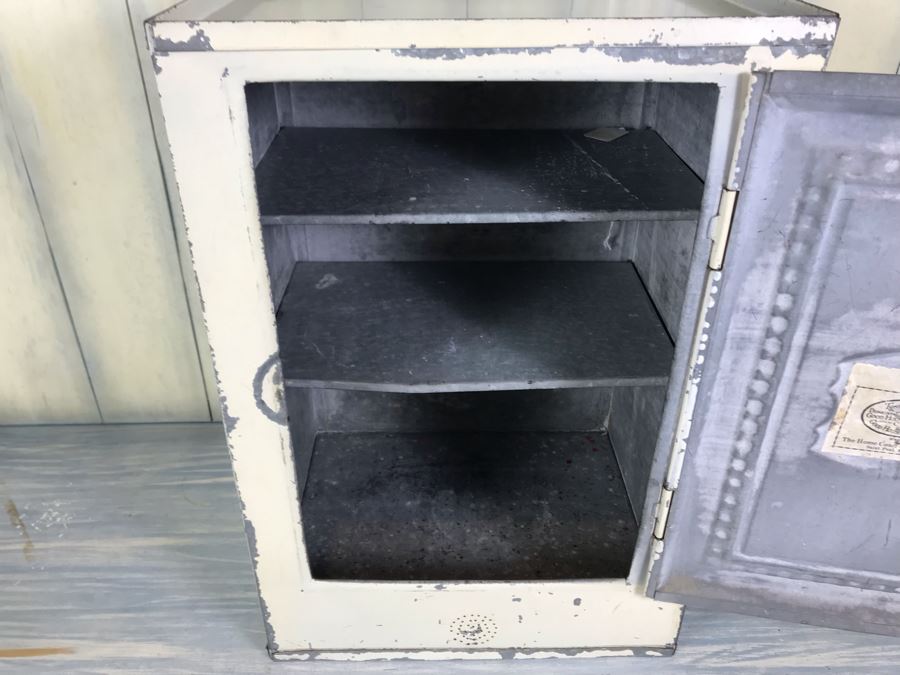 Antique Vintage Bread And Cake Cabinet Metal Bread Model No. T The Home Comfort Company Saint Paul, Minnesota 1919 Copyright 13'W X 11'D X 20'H [Photo 6]