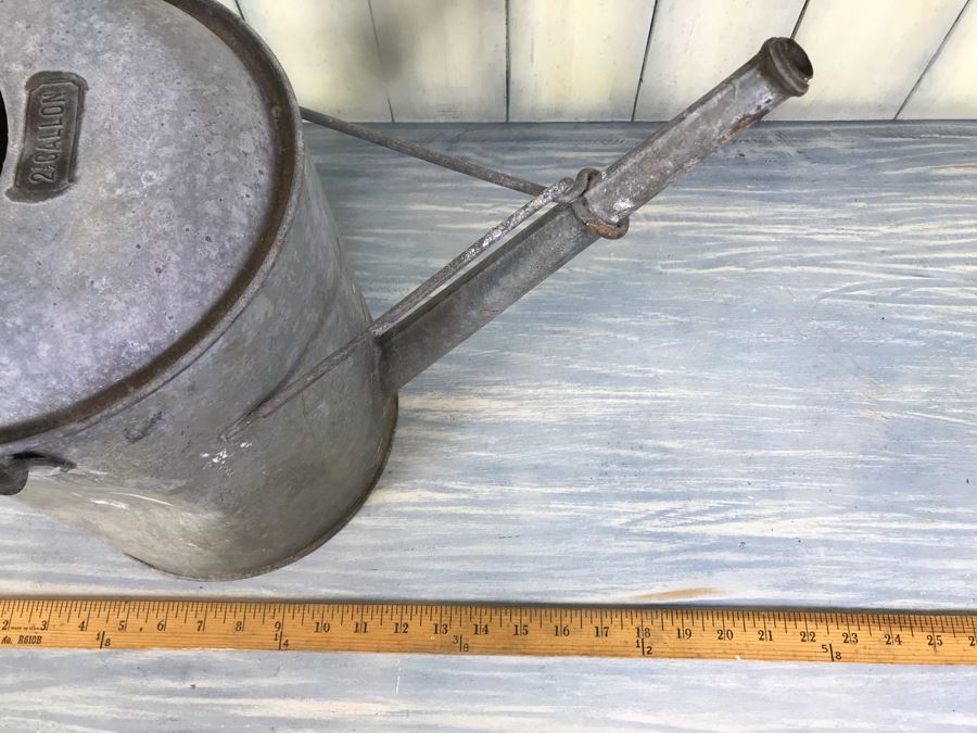 Vintage 2 Gallon Galvanized Metal Watering Can 17'H X  [Photo 13]