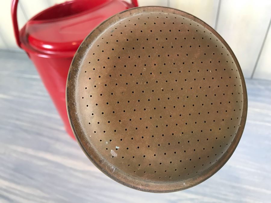 Vintage Painted Red Watering Can 13'H [Photo 7]