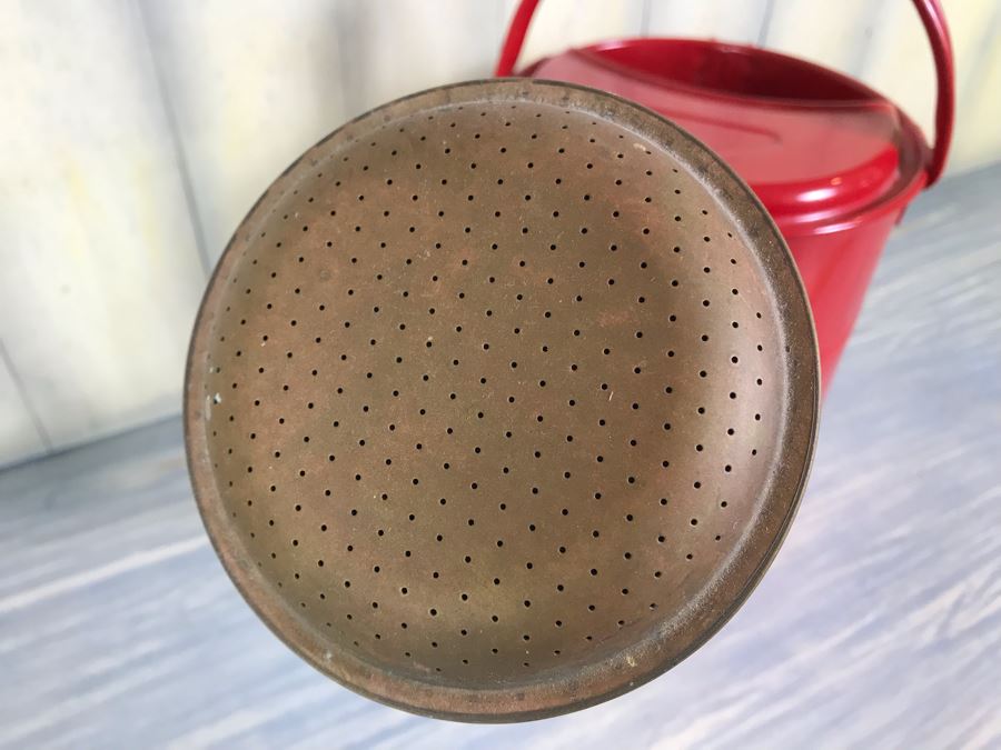 Vintage Painted Red Watering Can 13'H [Photo 3]
