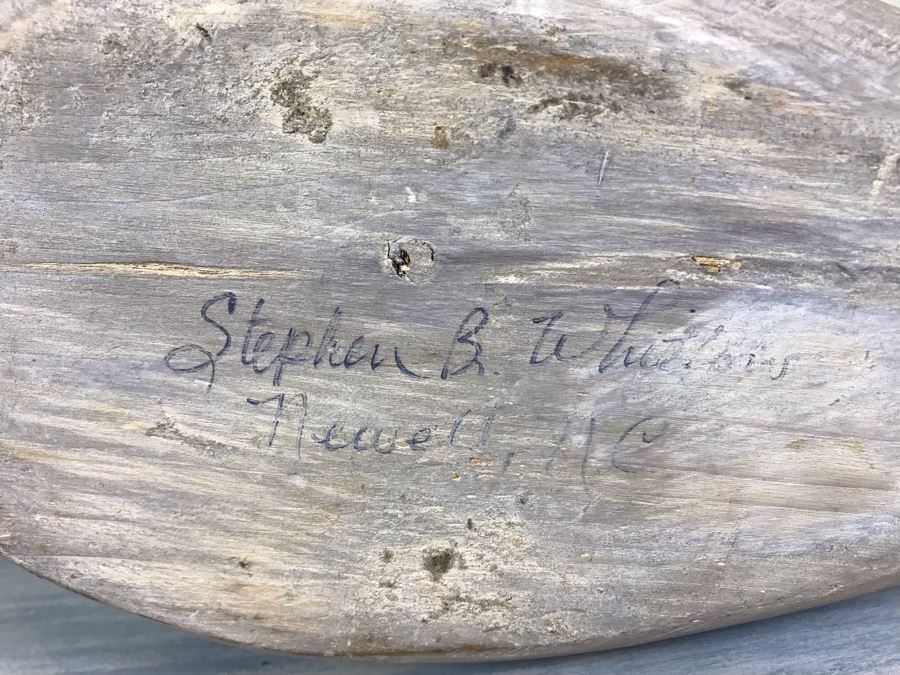 Wooden Carved Swan Signed By Stephen B. Whitlow Newell, NC Has Repaired Crack In Neck [Photo 8]