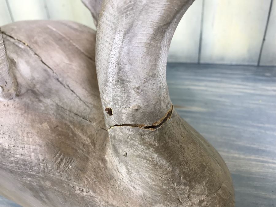 Wooden Carved Swan Signed By Stephen B. Whitlow Newell, NC Has Repaired Crack In Neck [Photo 7]