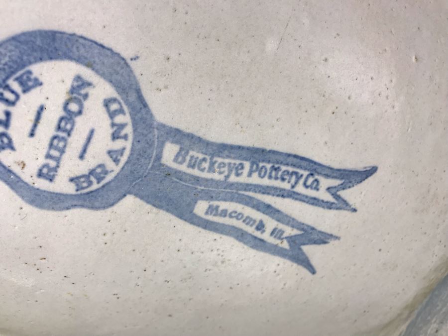 Vintage 5 Gallon Blue Ribbon Brand Crock Pot 13'H X 11.5'W [Photo 6]