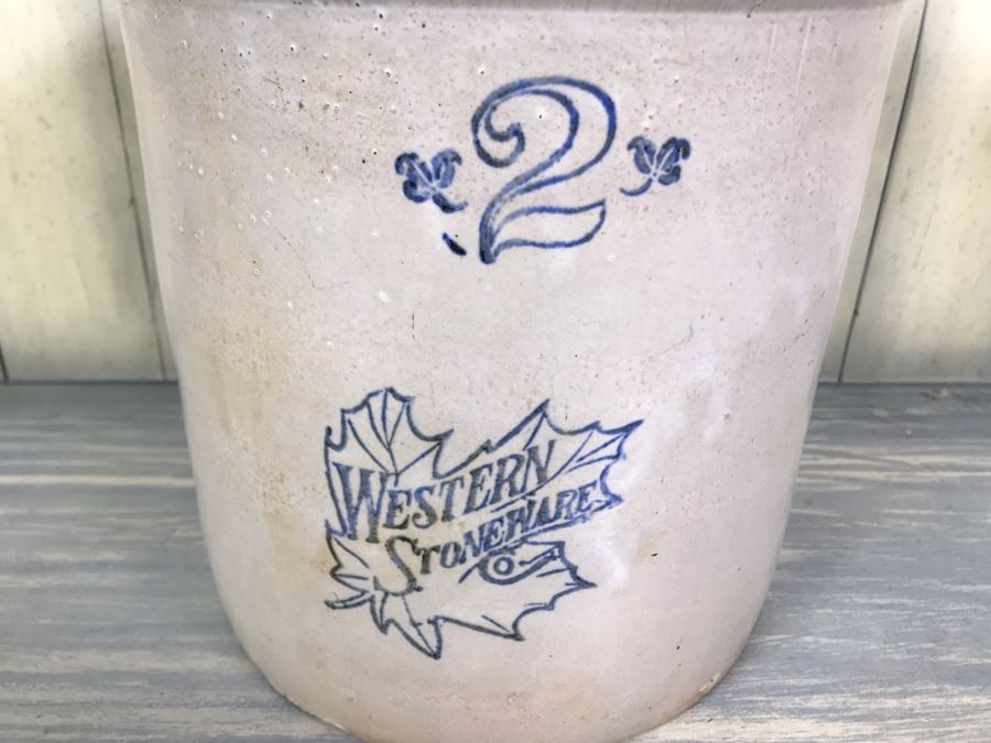 Vintage 2 Gallon Western Stoneware Co Crock Pot 10'H X 9'W Slight Chip At Base - See Photos [Photo 3]