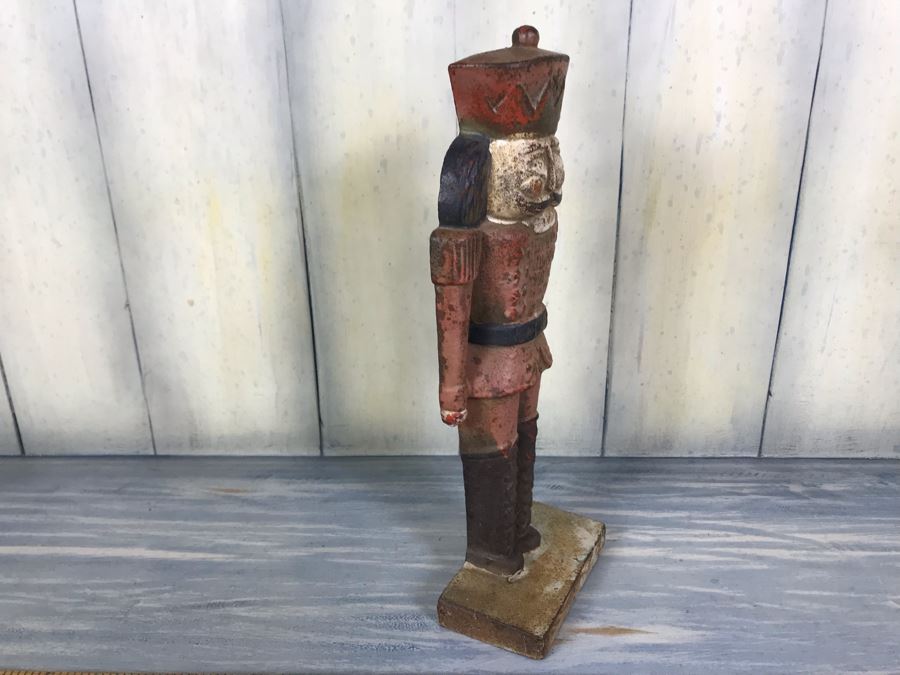 Antique Cast Iron Metal Soldier Door Stop 10.5'H [Photo 8]