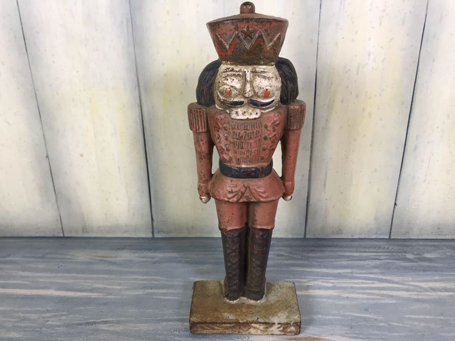 Antique Cast Iron Metal Soldier Door Stop 10.5'H [Photo 2]