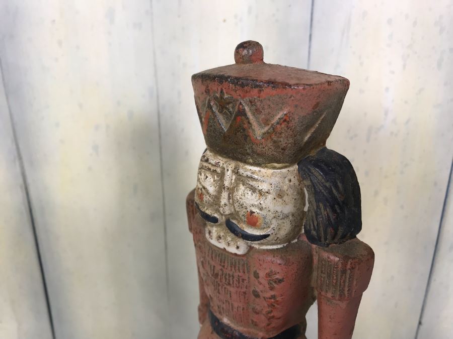 Antique Cast Iron Metal Soldier Door Stop 10.5'H [Photo 14]