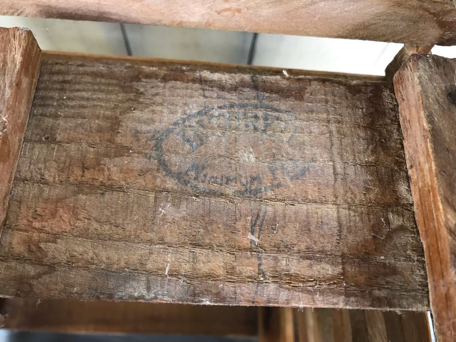 Antique Wooden Chicken Egg Carrying Case Box Cage With Handle 13'W X 15'H And Antique C.T. Childers Rapid Washer Laundry Clothes [Photo 3]