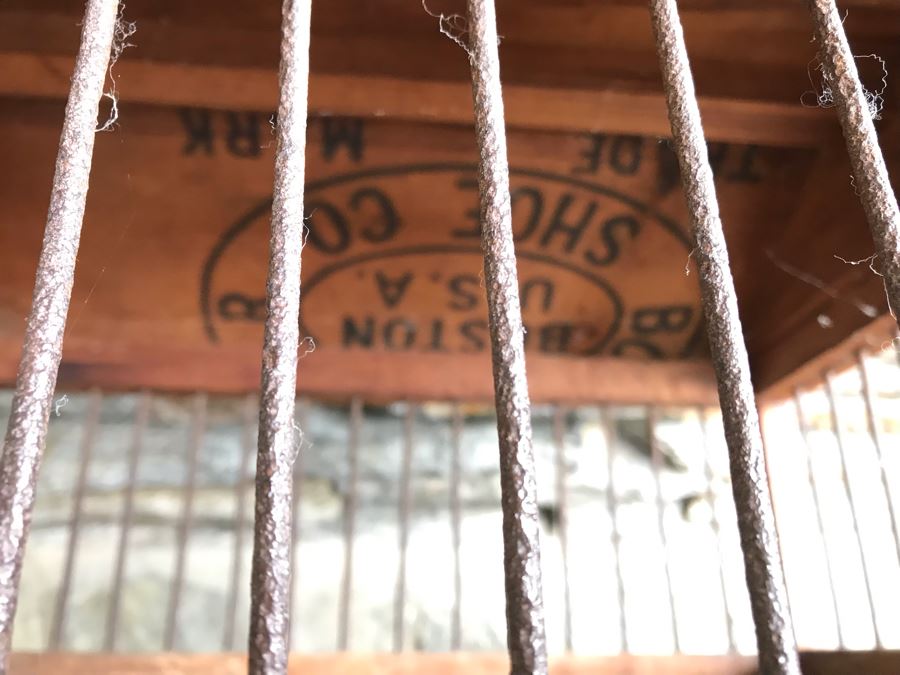 Antique Primitive Wooden And Metal Cage With Handle 17'D X 12'W X 12.5'H [Photo 13]