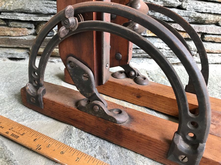 Antique Tool F S Co Adjustable Angle Mechanical Crank Drill Press Wood / Cast Iron Portable [Photo 10]