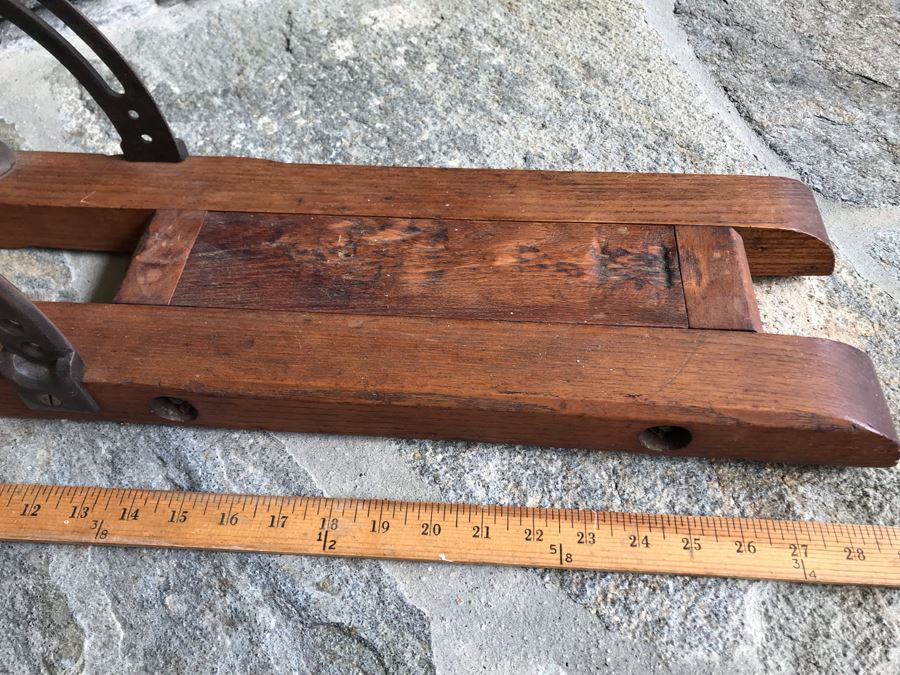 Antique Tool F S Co Adjustable Angle Mechanical Crank Drill Press Wood / Cast Iron Portable [Photo 9]