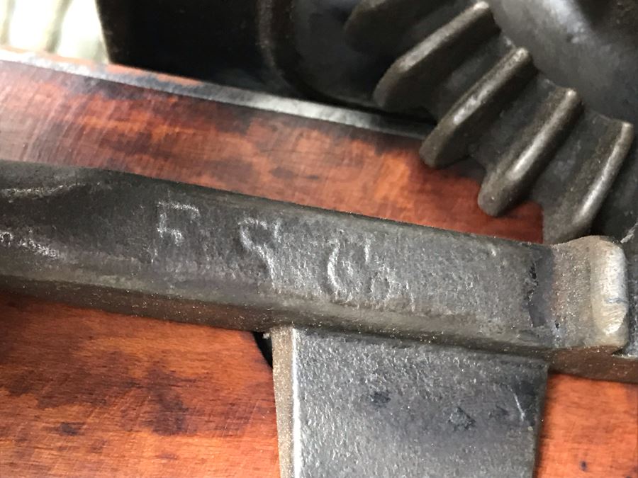 Antique Tool F S Co Adjustable Angle Mechanical Crank Drill Press Wood / Cast Iron Portable [Photo 19]