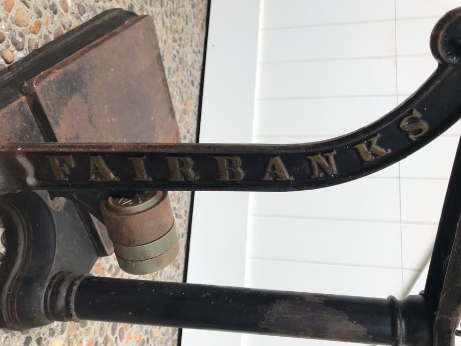 Large Antique Fairbanks Industrial Rolling Floor Scale 250lbs Capacity 21'D X 12.5'W X 27'H - May Need Servicing [Photo 15]