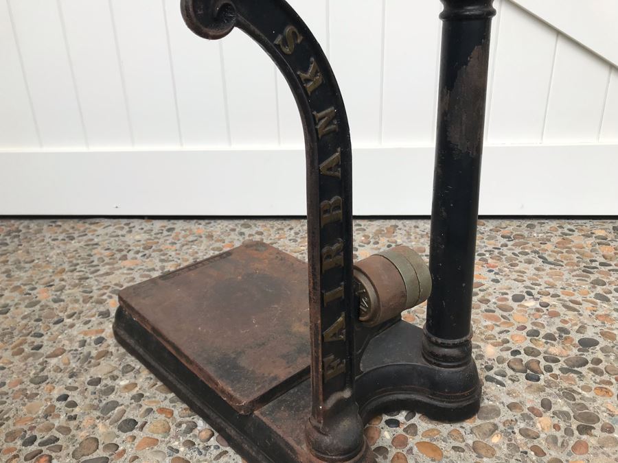 Large Antique Fairbanks Industrial Rolling Floor Scale 250lbs Capacity 21'D X 12.5'W X 27'H - May Need Servicing [Photo 14]
