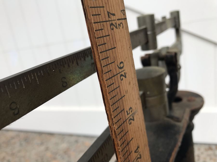 Large Antique Fairbanks Industrial Rolling Floor Scale 250lbs Capacity 21'D X 12.5'W X 27'H - May Need Servicing [Photo 20]