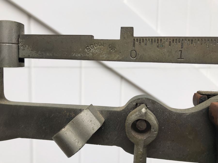 Large Antique Fairbanks Industrial Rolling Floor Scale 250lbs Capacity 21'D X 12.5'W X 27'H - May Need Servicing [Photo 11]