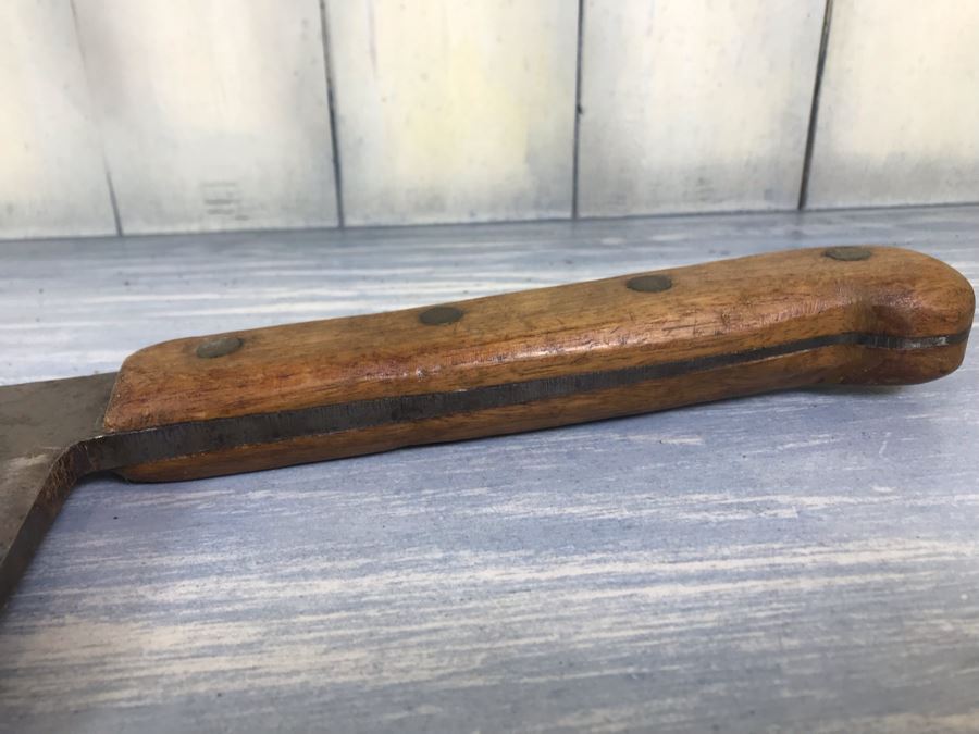Antique Village Blacksmith Solid Steel Forged Meat Cleaver Butcher's Knife [Photo 12]