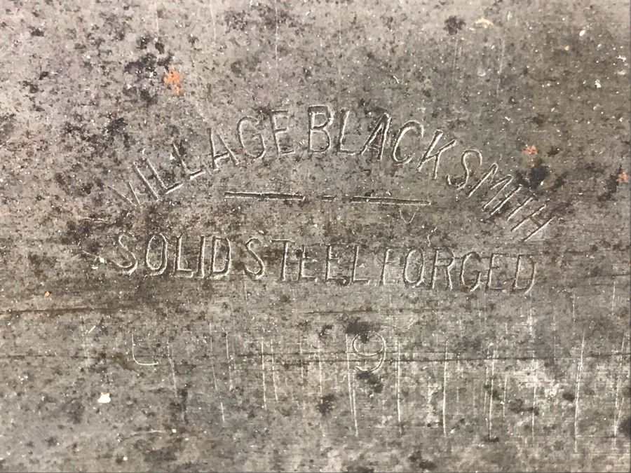 Antique Village Blacksmith Solid Steel Forged Meat Cleaver Butcher's Knife [Photo 4]