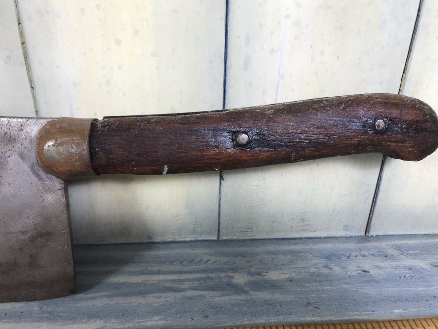 Antique 8' Foster Bros. Trade Mark 8 Meat Cleaver Butcher's Knife [Photo 7]