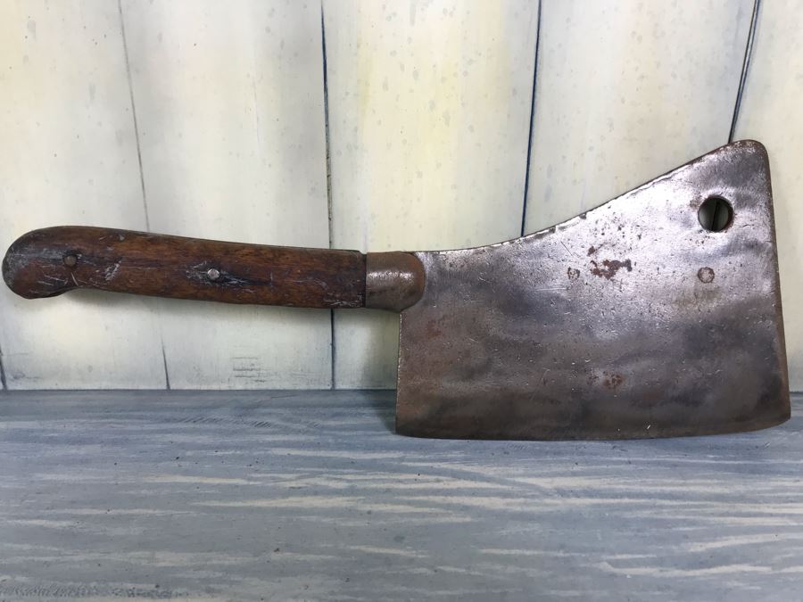 Antique 8' Foster Bros. Trade Mark 8 Meat Cleaver Butcher's Knife [Photo 8]