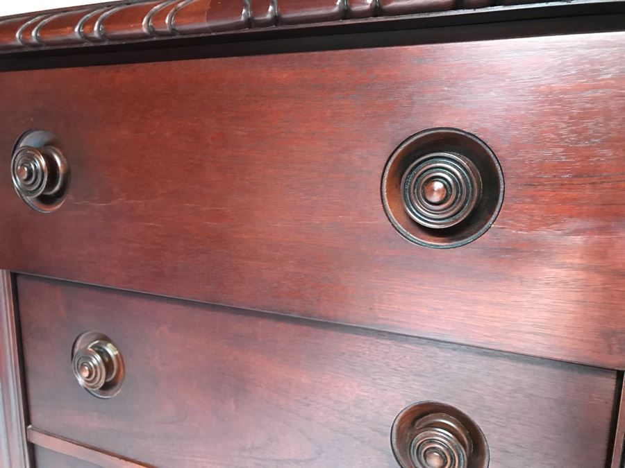Ralph Lauren Gentleman's Mahogany 21-Drawer Chest Of Drawers Dresser - Estimate $5,000 65”W X 21”D X 64.5”H [Photo 19]