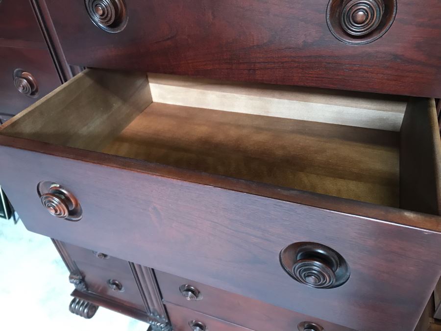 Ralph Lauren Gentleman's Mahogany 21-Drawer Chest Of Drawers Dresser - Estimate $5,000 65”W X 21”D X 64.5”H [Photo 17]