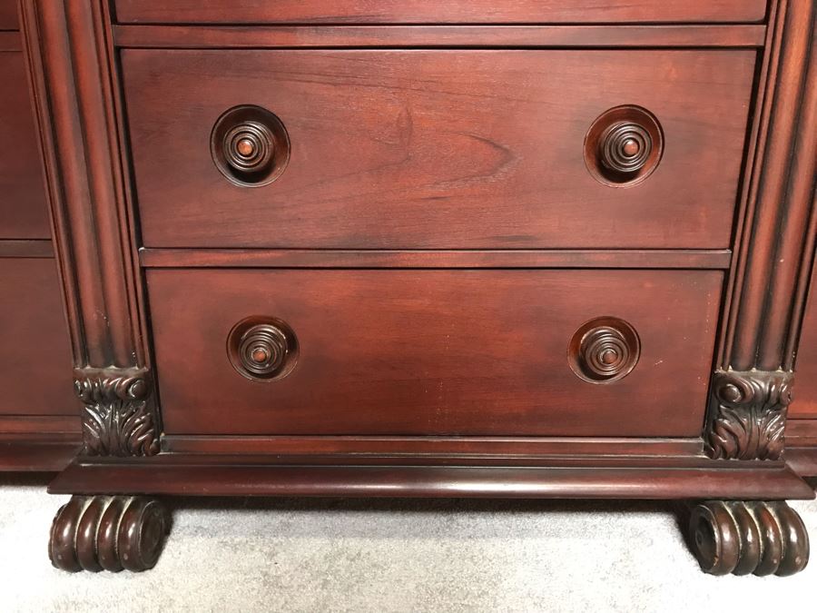 Ralph Lauren Gentleman's Mahogany 21-Drawer Chest Of Drawers Dresser - Estimate $5,000 65”W X 21”D X 64.5”H [Photo 11]