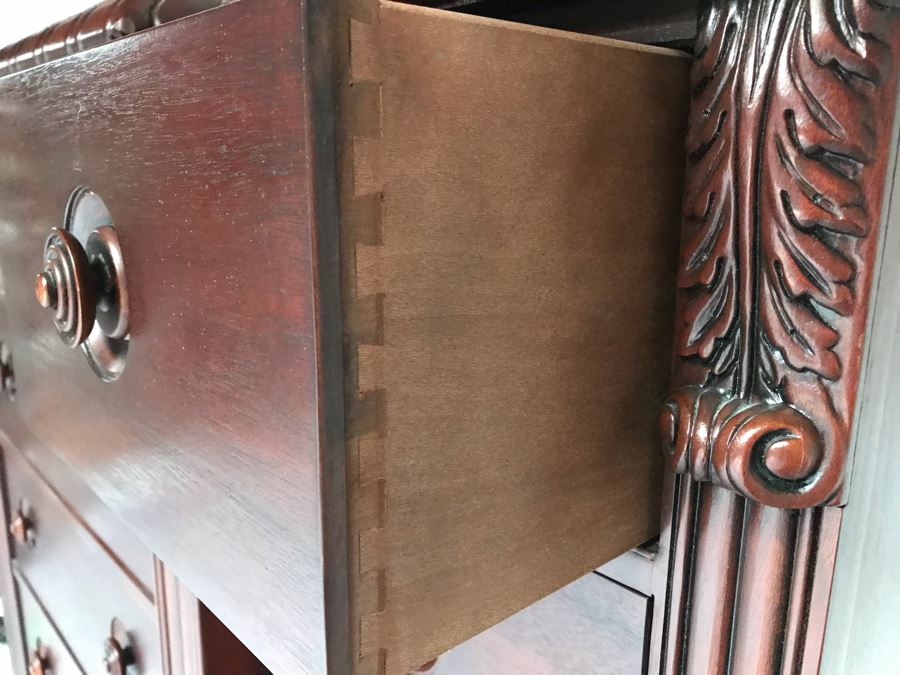 Ralph Lauren Gentleman's Mahogany 21-Drawer Chest Of Drawers Dresser - Estimate $5,000 65”W X 21”D X 64.5”H [Photo 12]