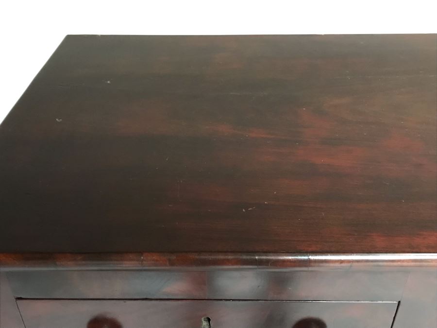 Stunning Mahogany Sideboard Buffet Table With Ornately Carved Claw Feet - Working Locks On Drawers And Cabinets - Have Skeleton Key [Photo 26]