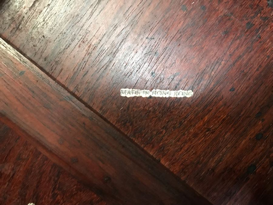 Set Of (4) Vintage Rosewood Chinese Hong Kong Nesting Tables [Photo 21]