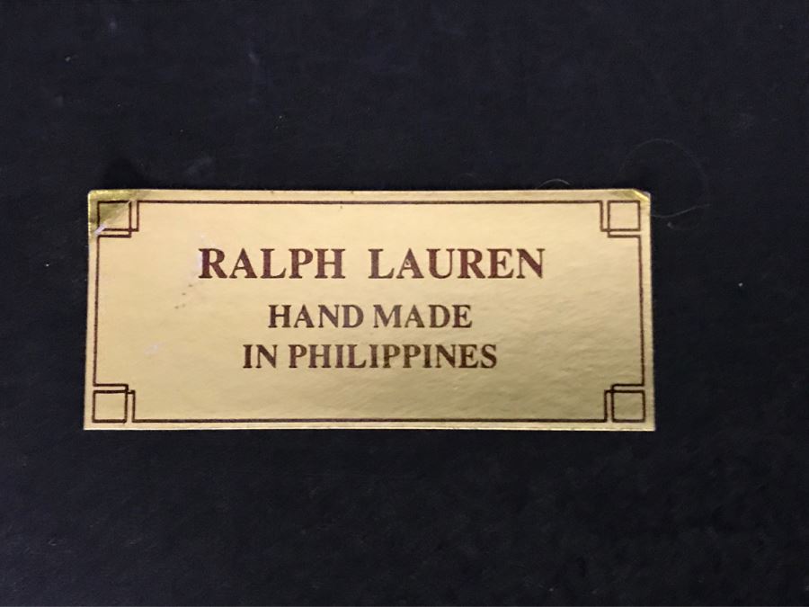 Stunning Ralph Lauren Coffee Table Decorated With Brass Nail Heads And Ball And Claw Feet With Two Side Drawers [Photo 23]