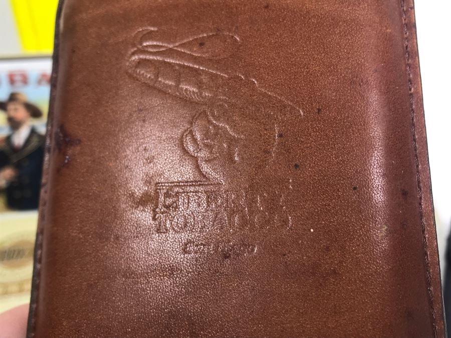 Yellow Cigar Caddy, Leather Liberty Tobacco Cigar Pouch, German Crytal Bleikristall Ashtray, Pair Of Pipe Cleaning Tools, Marines Havana Saver And Box Of Vintage Cigar Box Labels [Photo 10]