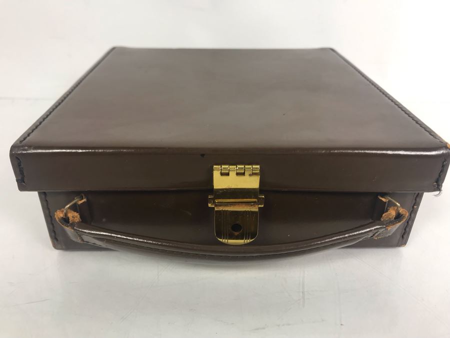 Vintage DUNHILL Pair Of 13oz Flasks Tin-Line Made In Germany With Leather Carrying Case [Photo 16]