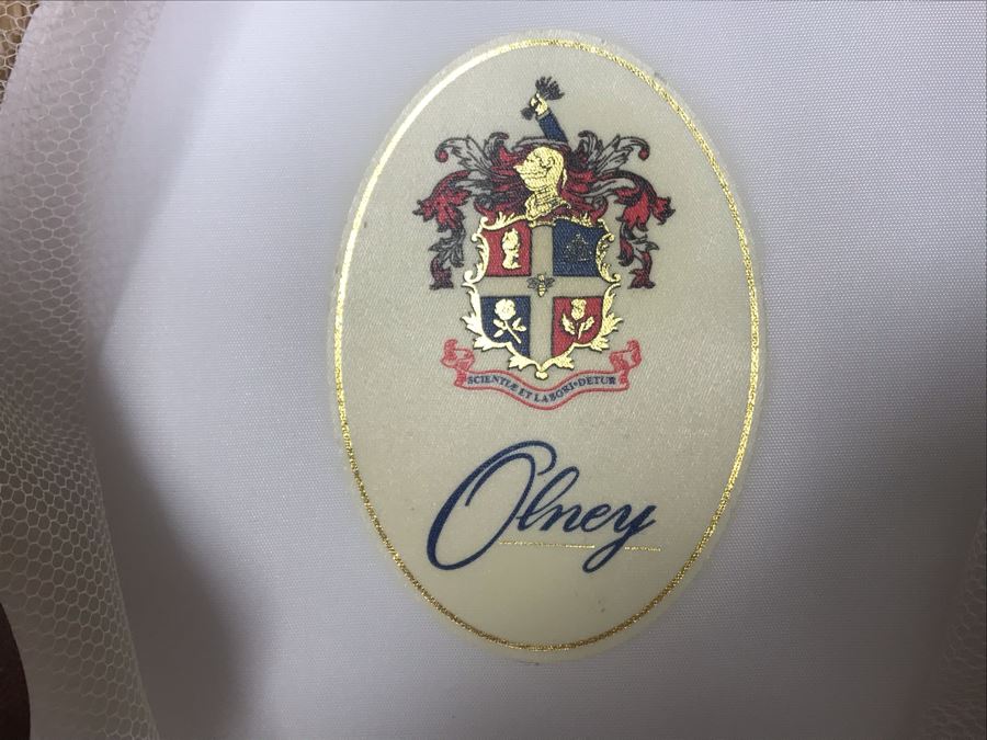 Olney Classic Straw Boater Hat With Ribbon Band And Bow Size 7 3/8' Made In England And Vintage Stetson Hat Advertisement [Photo 7]