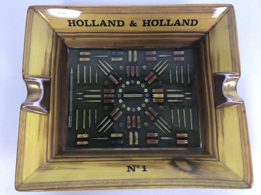 Vintage Holland & Holland Cartridge Ammo Ashtray No 1 7.5'W Estimate $250