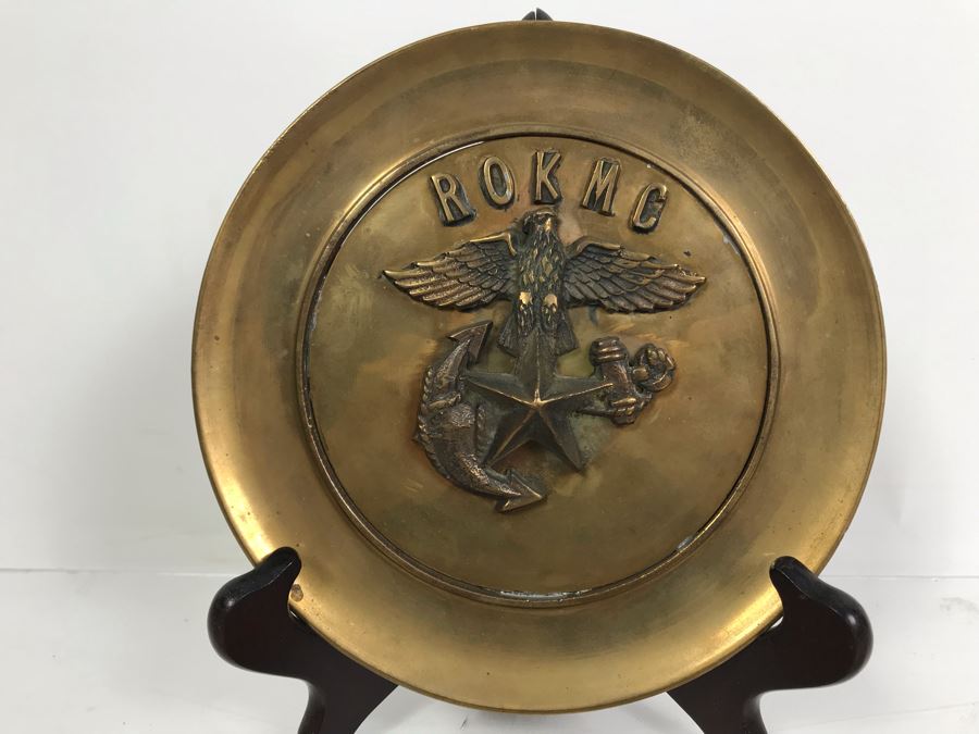 Brass Embossed Wall Plaque Of ROKMC: Republic of Korea Marine Corps [Photo 2]