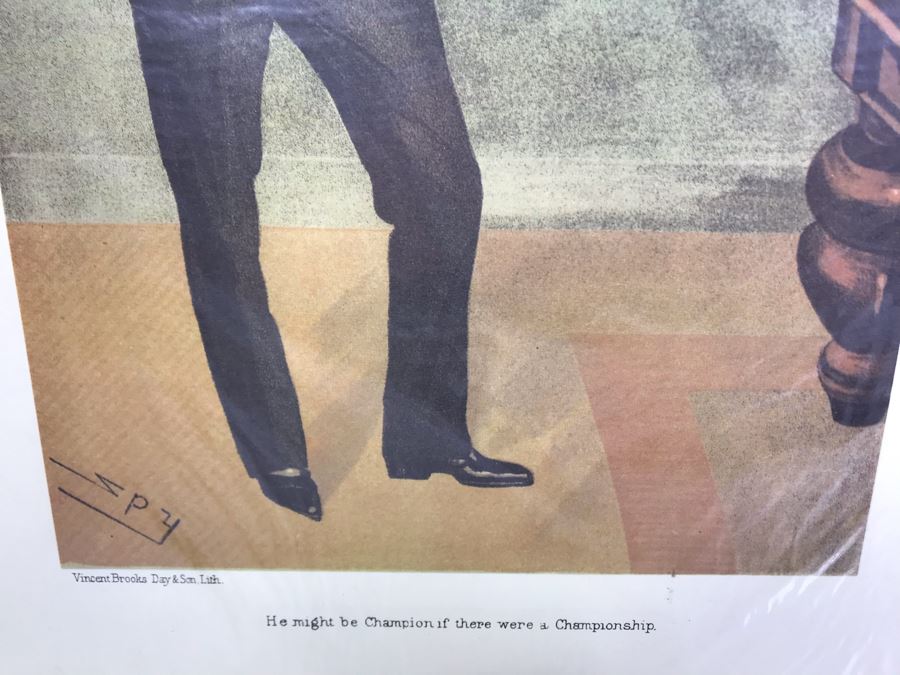 Pair Of Reproduction Vanity Fair Prints Boxer And Pool Player [Photo 15]