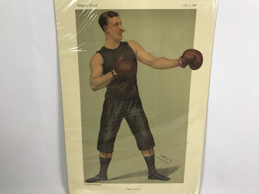 Pair Of Reproduction Vanity Fair Prints Boxer And Pool Player [Photo 3]