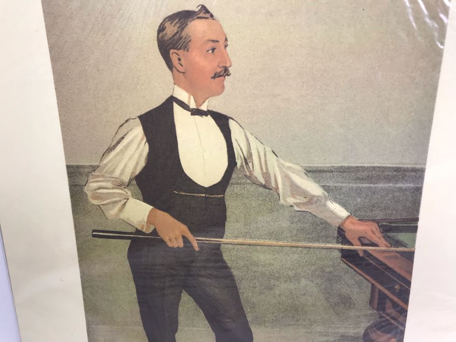 Pair Of Reproduction Vanity Fair Prints Boxer And Pool Player [Photo 14]