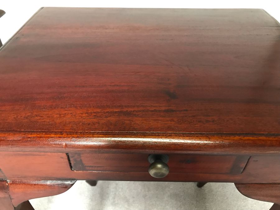 Pair Of Wooden Side Tables With Drawer 1'9.5' X 1'4.5' X 2'7' [Photo 7]