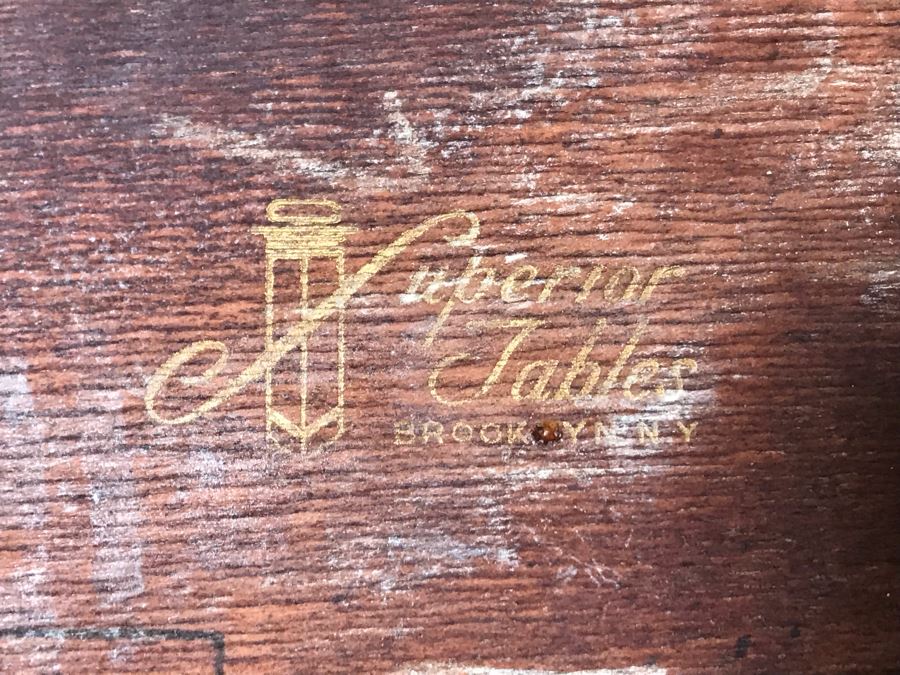 Vintage Carved Oak Table With Ball And Claw Feet By Superior Tables Brooklyn, NY - Slight Chip On Top Of Table - See Photos [Photo 3]