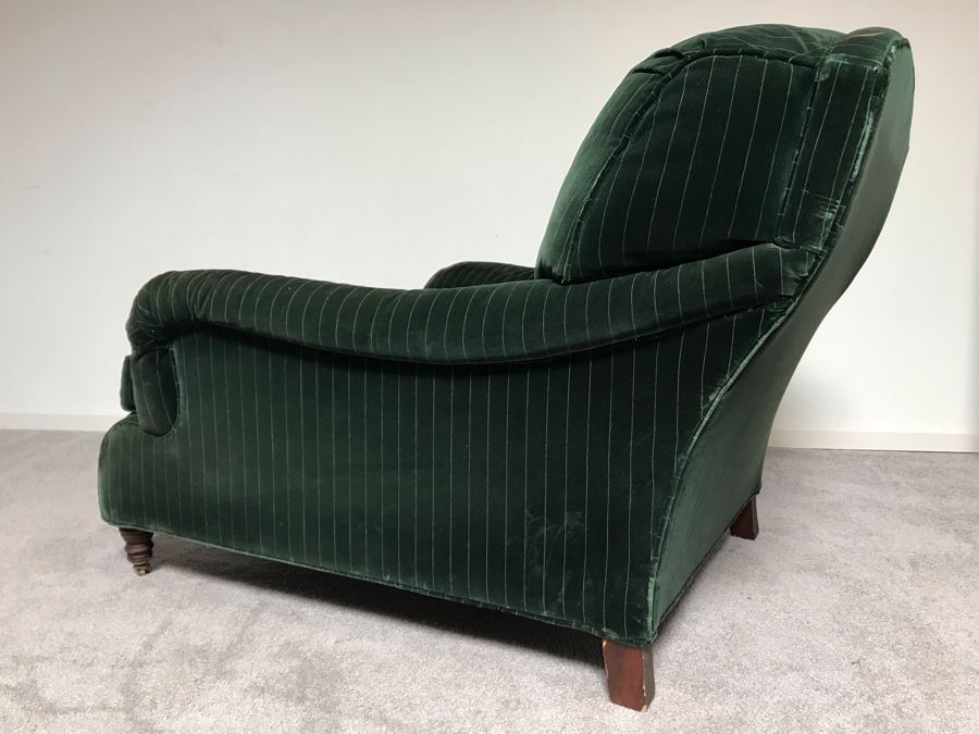 Vintage Green Upholstered Ralph Lauren Armchair With Down Feathers [Photo 10]
