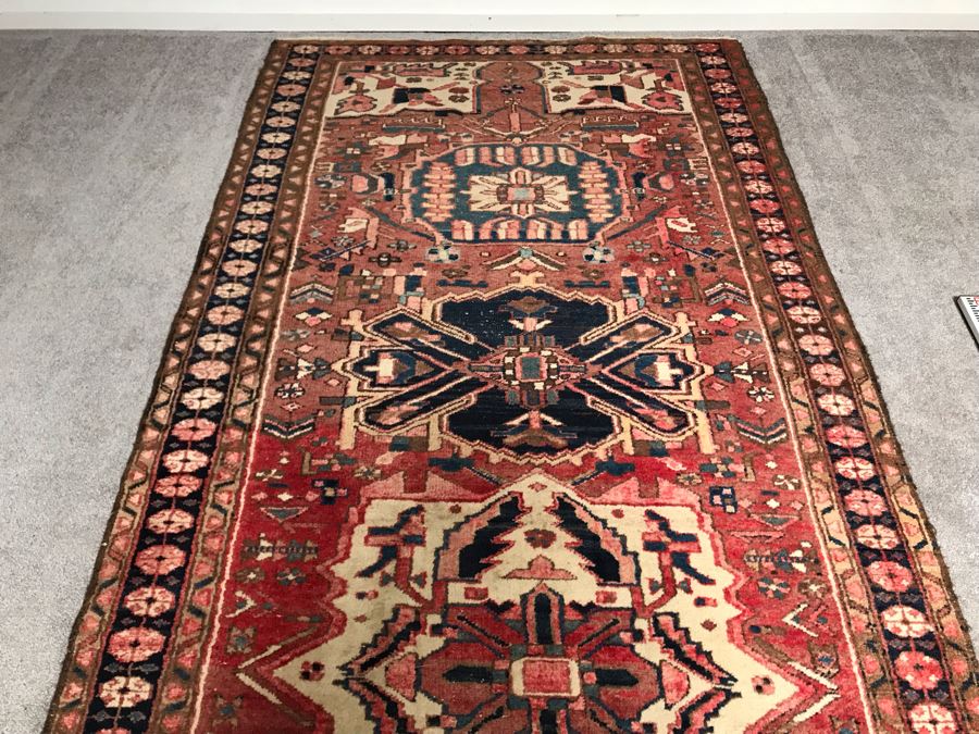Vintage Hand Knotted Wool Persian Rug Runner 50' X 135' [Photo 9]